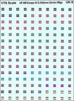 British Infantry/Airborne Service Markings, Europe 1944-45