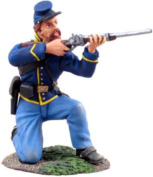 American Civil War: Dismounted Union Cavalry Trooper Kneeling Firing #1