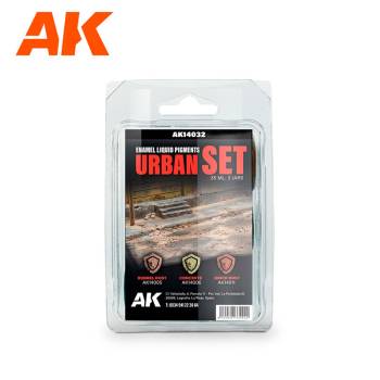 AK Interactive Urban Enamel Liquid Pigments Set