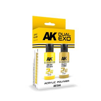 Dual Exo: Solar Yellow & Pluto Stone Acrylic Paint Set 60ml Bottles