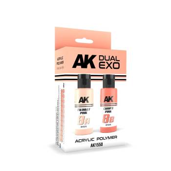 Dual Exo: Twinkle Pink & Chars Pink Acrylic Paint Set 60ml Bottles