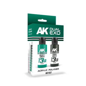 Dual Exo: Galaxy Green & Chaos Green Acrylic Paint Set 60ml Bottles