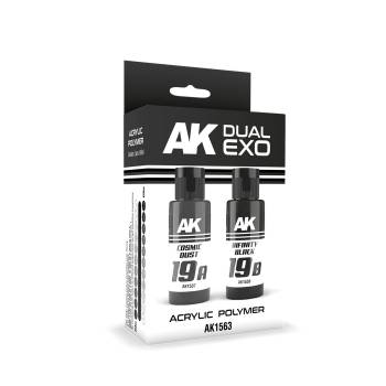 Dual Exo: Cosmic Dust & Infinity Black Acrylic Paint Set 60ml Bottles