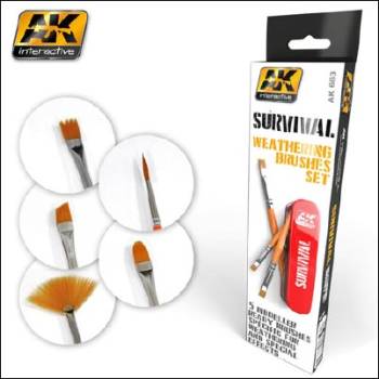 AK Interactive Survival Weathering Brushes Set