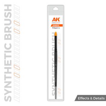 AK Interactive Effects & Details Brushes - Synthetic Brush Filbert 4