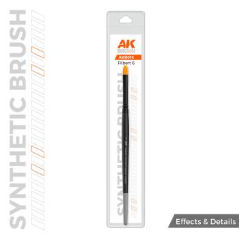 AK Interactive Effects & Details Brushes - Synthetic Brush Filbert 6