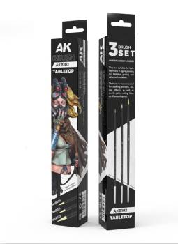 AK Interactive Synthetic Brush Tabletop Set