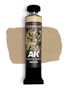 AK Gouache: Earth (Dry) Weathering Paint 20ml Tube