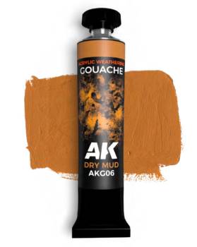 AK Gouache: Dry Mud Weathering Paint 20ml Tube