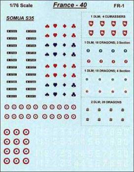 French 1940 AFV Markings for Souma S35