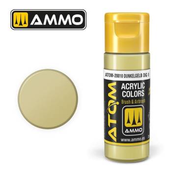 Ammo By Mig ATOM Acrylic Paint: Dunkelgelb DG I