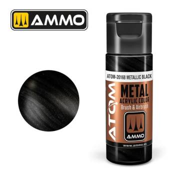 Ammo By Mig ATOM Acrylic Paint: Metallic Black