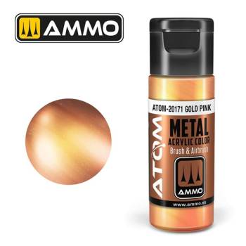 Ammo By Mig ATOM Acrylic Paint: Metallic Gold Pink