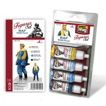 Acrylic Figures Paint Set: RAF WWII Pilot Uniforms