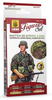 Acrylic Figures Paint Set: Waffen SS Spring Camo German Einchenlaubmuster