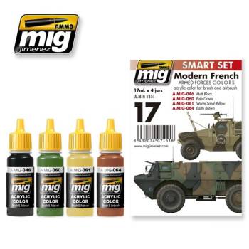 Acrylic Smart Set: Modern French Armed Forces Colors - ONLY 1 AVAILABLE AT THIS PRICE!