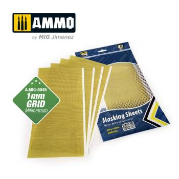 Ammo By Mig Adhesive Masking Sheets 1mm Grid