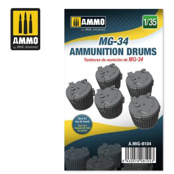 MG-34 Machine Gun Ammunition Drums