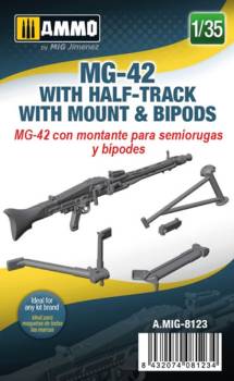 1/35 German WWII MG-42 with Half-Track with Mount & Bipods