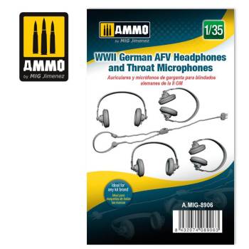 Ammo By Mig WWII German AFV Headphones and Throat Microphones