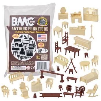 Classic Marx Antique Furniture - 40pc Dollhouse Plastic Playset