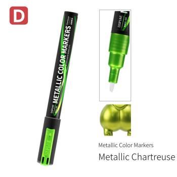 Dspiae Super Metallic Color Markers - Metallic Chartreuse