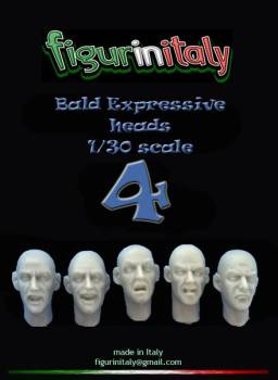 Bald Expressive Heads Set 4 (5 heads)