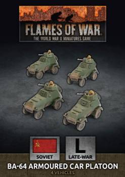 WWII Soviet BA-64 Armoured Car Platoon (Plastic)