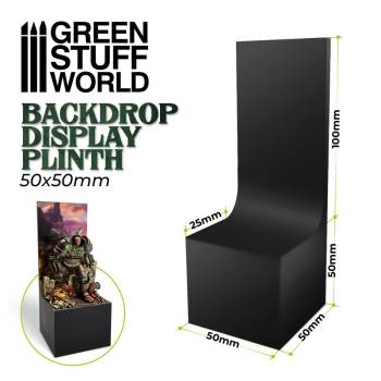 Backdrop Display Plinth 5x5x5cm Black