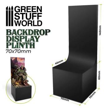 Backdrop Display Plinth 7x7x6cm Black