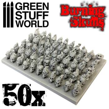 Resin Burning Skulls x 50