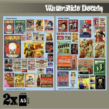 Waterslide Decals - Vintage Posters