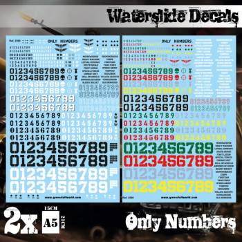 Waterslide Decals - Only Numbers