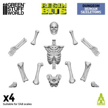 3D Printed Set - Human Skeletons 1:48