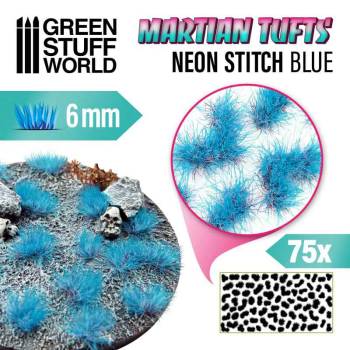 Martian Fluor Tufts - Neon Stitch Blue