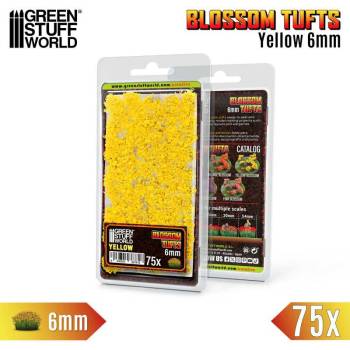 Blossom TUFTS - 6mm self-adhesive - Yellow Flowers