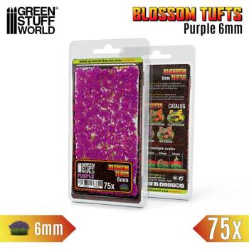 Blossom TUFTS - 6mm self-adhesive - Purple Flowers