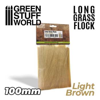 Long Grass Flock 100mm - Light Brown