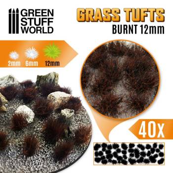 Green Stuff World Static Grass Tufts - 12mm self-adhesive - Burnt