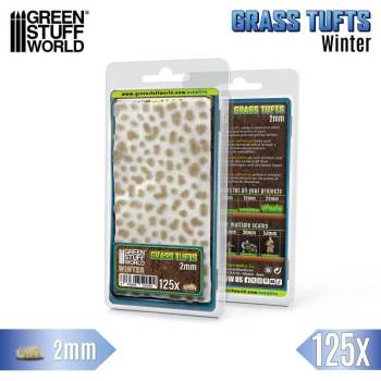 Green Stuff World Static Grass Tufts - 2 mm Self Adhesive - Winter White