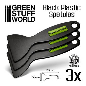 Black Plastic Spatulas - 3D Printer