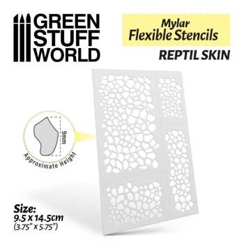 Flexible Stencils - REPTIL SKIN (9mm aprox.)