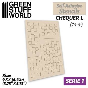 Self-Adhesive Stencils - Chequer L