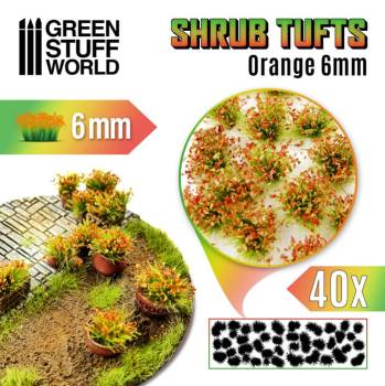 Shrubs TUFTS - 6mm self-adhesive - ORANGE