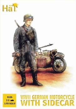 WWII German Motorcycles w/Sidecar & Soldiers