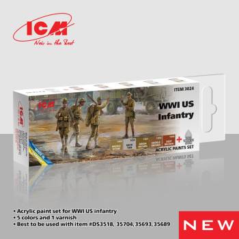 ICM WWI US Infantry Acrylic Paint Set