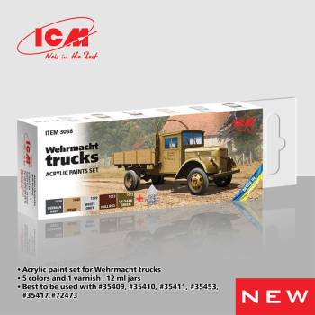 ICM WWII Wehrmacht Trucks Acrylic Paint Set