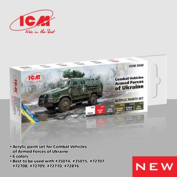 ICM Armed Forces of Ukraine Combat Vehicles Acrylic Paint Set