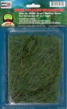 Wire Foliage Branches Medium Green, (60 per pkg)