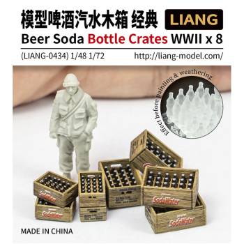 Beer Soda Bottle  Crates WWII x 8 (Scale 1/48  1/72)